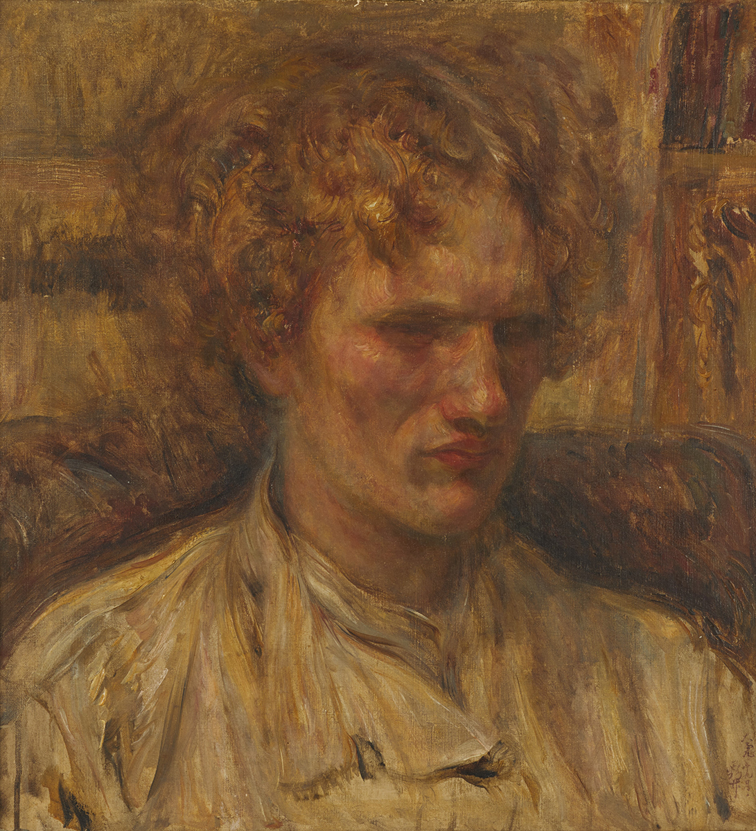 中村彝《エロシェンコ氏の像》画像