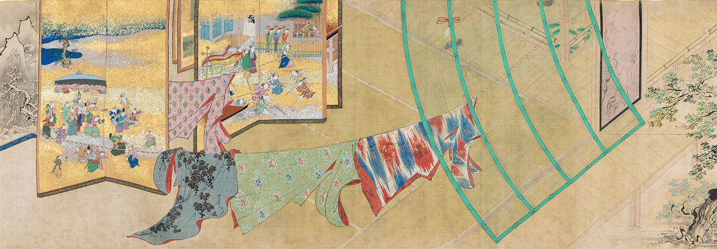 勝部如春斎《小袖屏風虫干図巻》画像