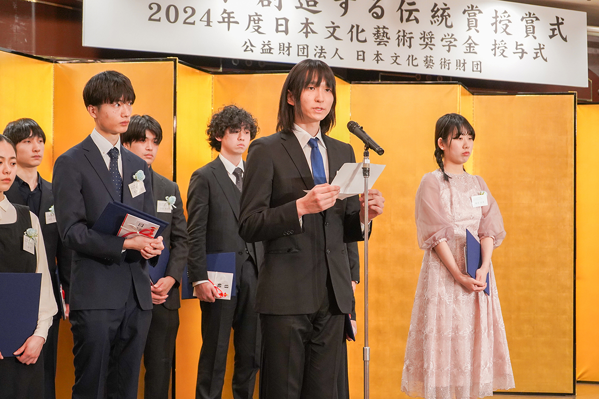 奨学生代表の謝辞