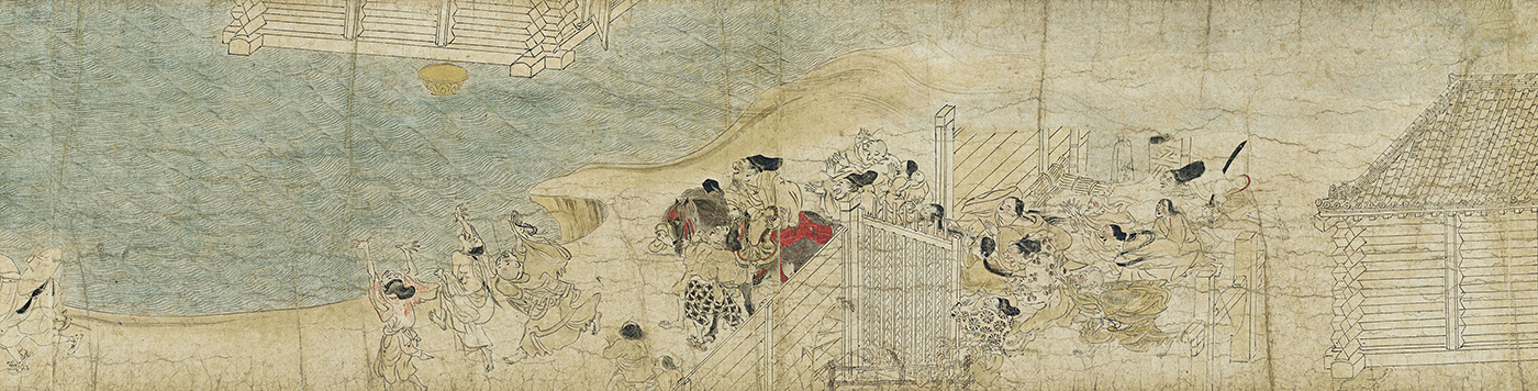 国宝 信貴山縁起絵巻(飛倉巻、部分)