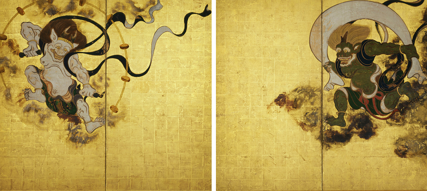 国宝　風神雷神図屏風　俵屋宗達筆