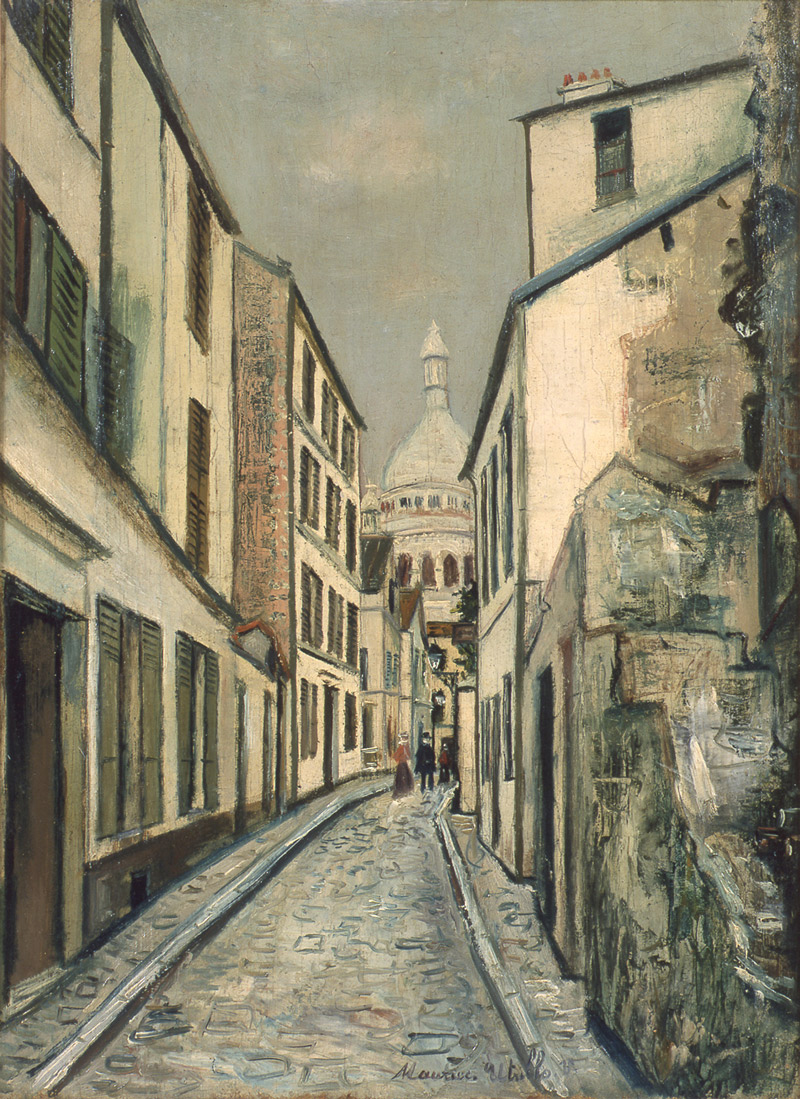 モーリス・ユトリロ《サン=リュスティック通り(モンマルトル)》