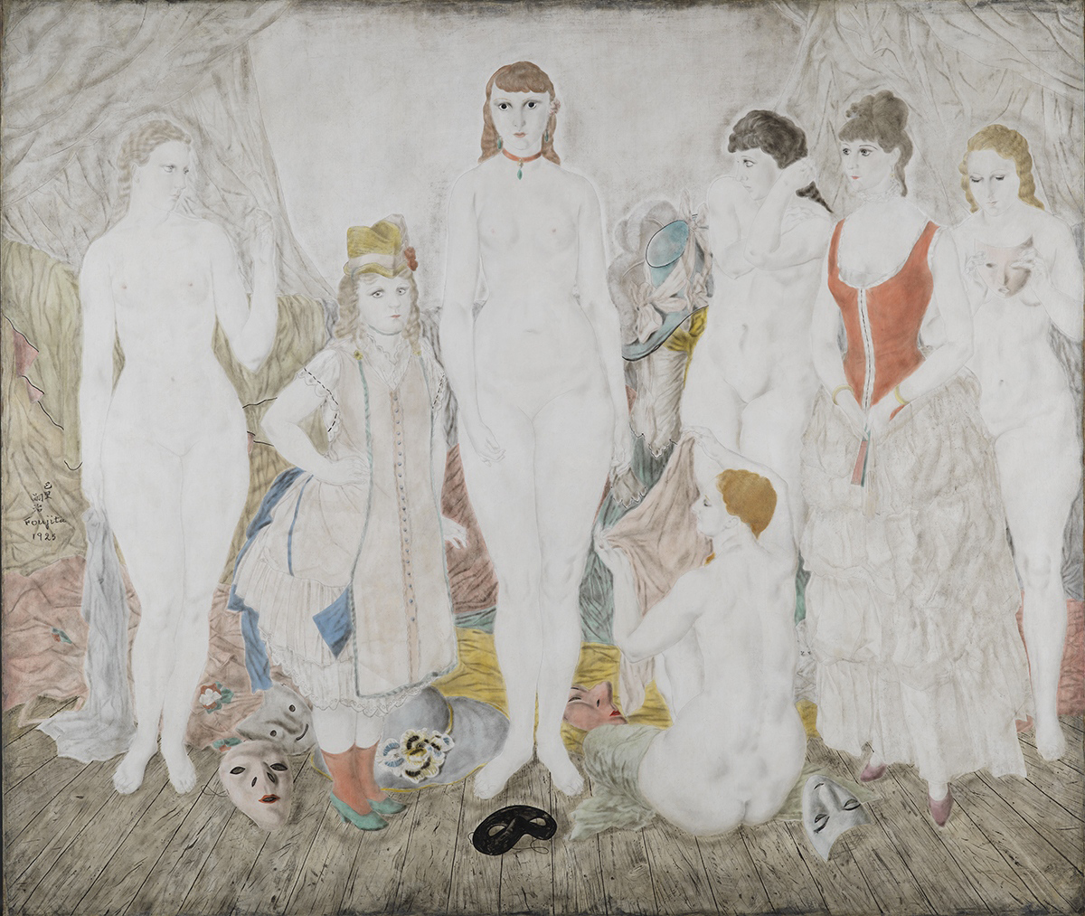 藤田嗣治《舞踏会の前》画像