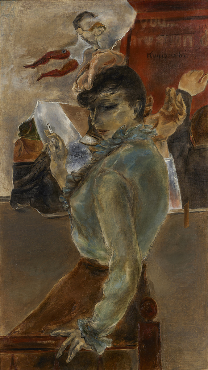 国吉康雄《誰かが私のポスターを破った》画像