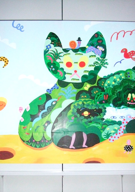 岡田杏里《あるところに…（猫）》2024（部分）