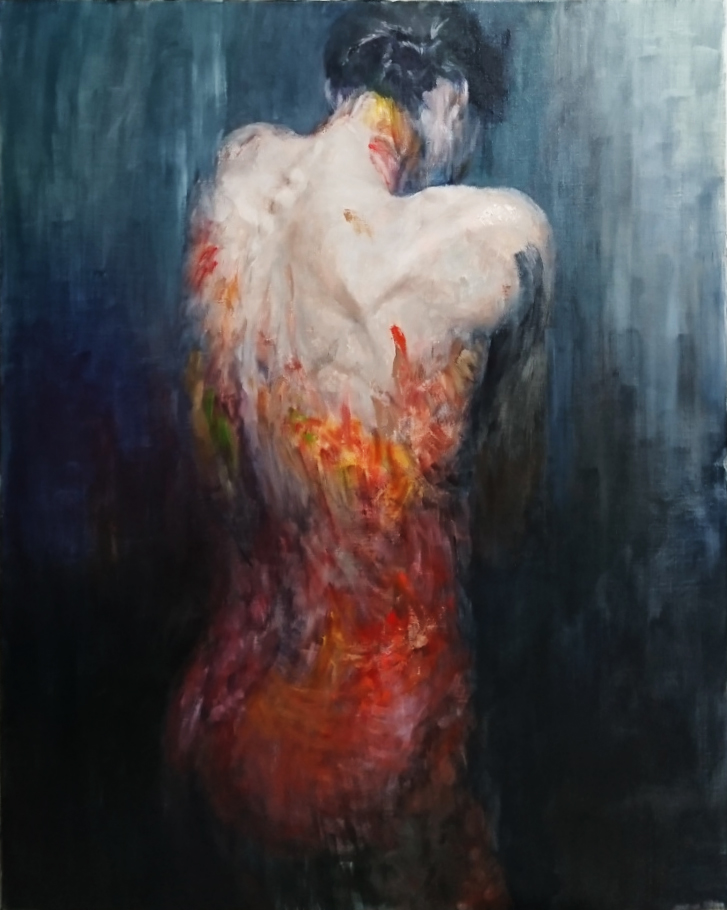 《課題作品》2020年　油彩/キャンバス　91.0×72.7cm