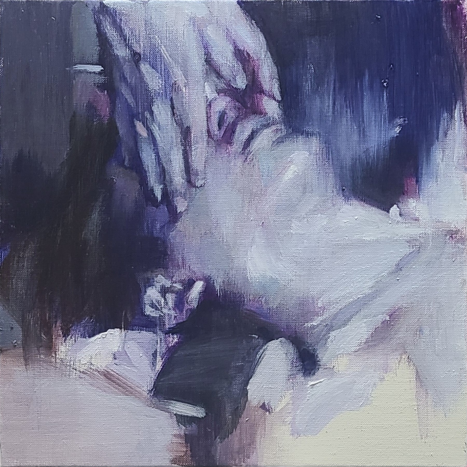 出展作品《slumberⅠ》2025年　油彩/キャンバス　33.3×24.2cm