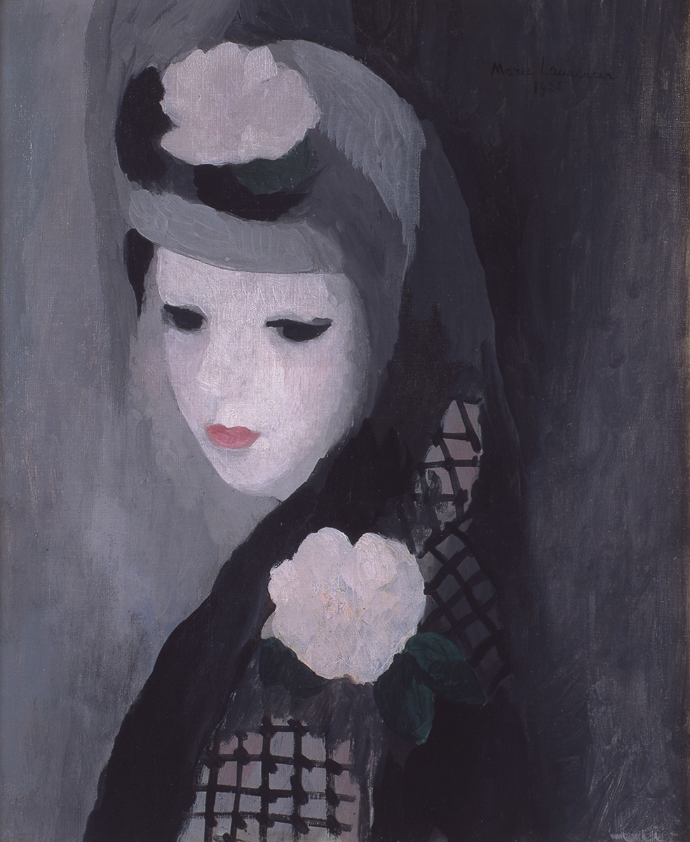 マリー・ローランサン《ピンクの花で装うマノーラ》画像