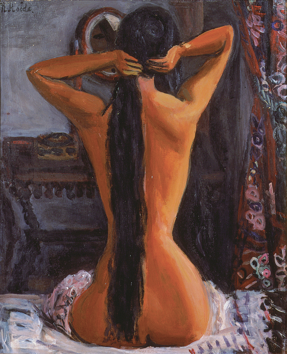 小出楢重《裸女結髪》画像