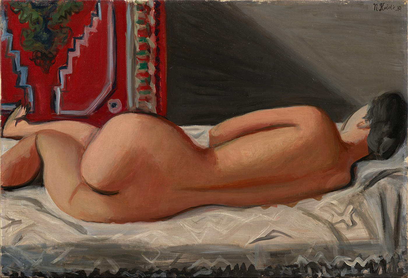 小出楢重《横たわる裸身》画像