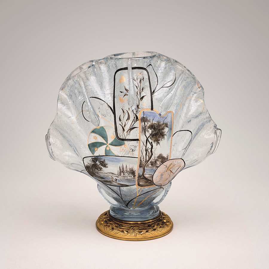 エミール・ガレ　花挿：湖水風景　画像