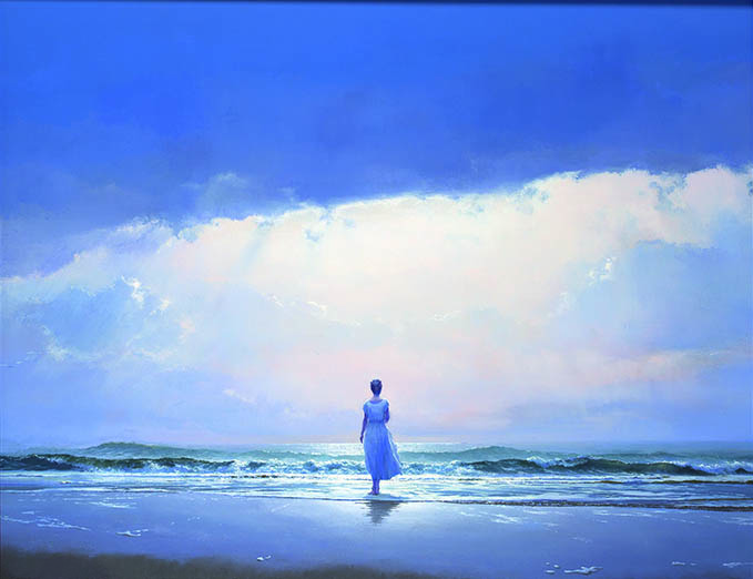 石川 和男《自分との再会》油彩/キャンバス