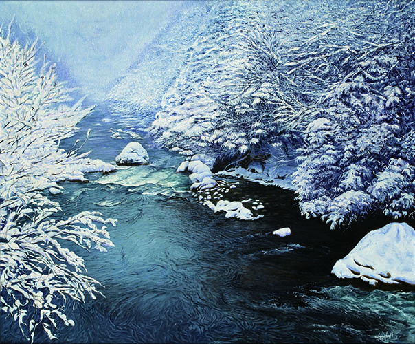 小林 俊彦《雪華2022》油彩/キャンバス