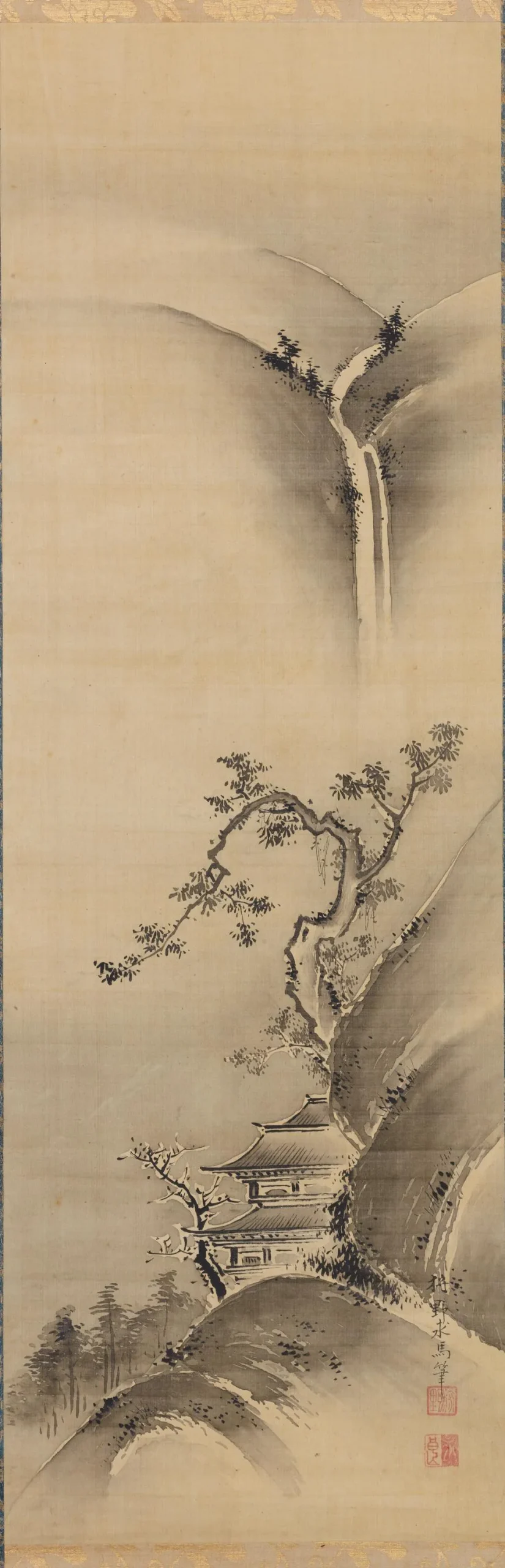 狩野永良《山水図》東京国立博物館蔵<br>出典:ColBase (https://colbase.nich.go.jp)