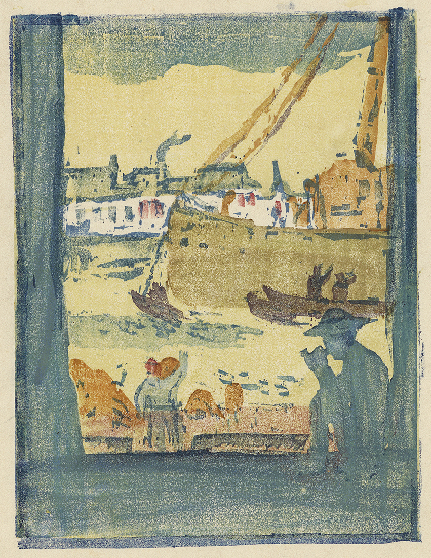 小林徳三郎《港のみえる風景》画像