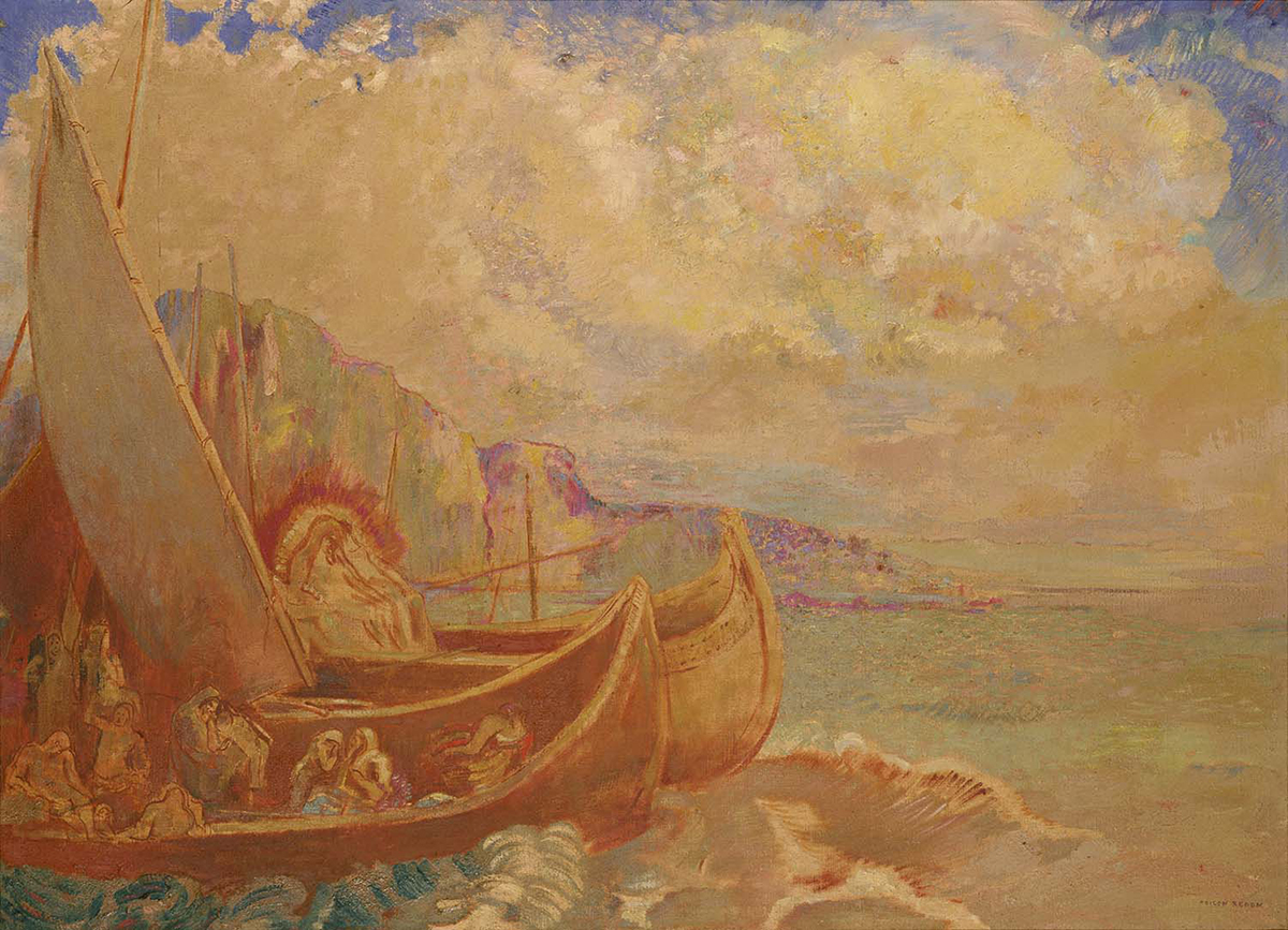 オディロン・ルドン《帆船(寓意的風景)》画像